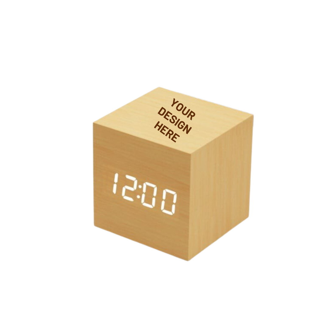 Personalized wooden digital clock thereliefbox