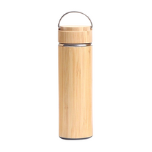 Load image into Gallery viewer, Bamboo Tumbler with Metal Handle 450ML