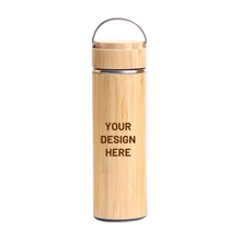 Load image into Gallery viewer, Bamboo Tumbler with Metal Handle 450ML