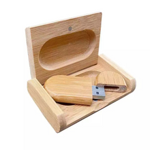 Load image into Gallery viewer, Personalized New Wooden USB with Case (16gb)