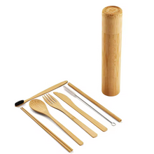 Load image into Gallery viewer, Bamboo Travel Utensils Kit