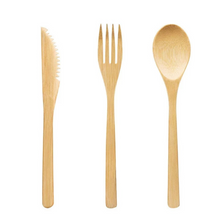 Load image into Gallery viewer, Bamboo Cutlery with Pouch