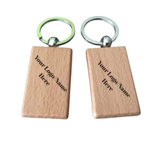 Load image into Gallery viewer, Wooden Keychain