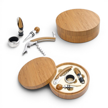 Load image into Gallery viewer, 4in1 Wine Flask Gift Set in Cork Case