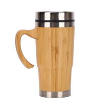 Load image into Gallery viewer, Bamboo Coffee Mug with Handle 450ML