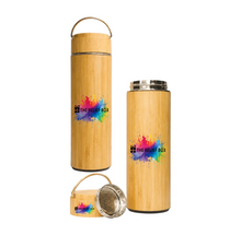 Load image into Gallery viewer, Bamboo Tumbler with Metal Handle