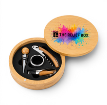 Load image into Gallery viewer, 4in1 Wine Flask Gift Set in Cork Case