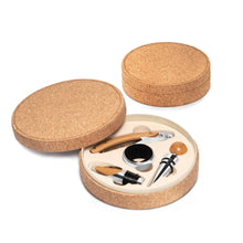 Load image into Gallery viewer, 4in1 Wine Flask Gift Set in Cork Case