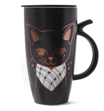 Load image into Gallery viewer, Cute Cat Creative Unique Tall Kitty Matte Ceramic Mug