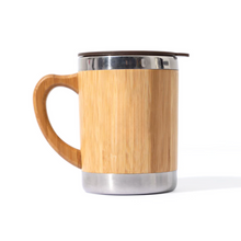 Load image into Gallery viewer, Bamboo Mug Stainless Steel with Handle 300ml
