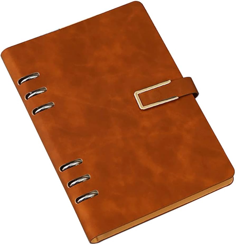 Leather Refillable Notebook loose-Leaf Binder Magnetic Buckle