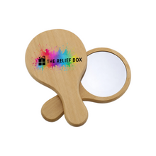 Load image into Gallery viewer, Wooden Mirror with Handle
