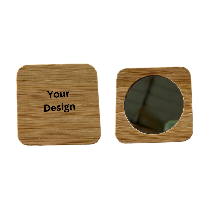 Mini Bamboo Portable Small Pocket Mirror