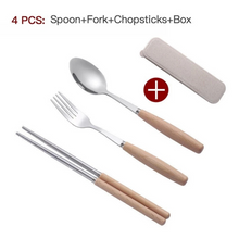 Load image into Gallery viewer, Wooden Handle Utensils with Case
