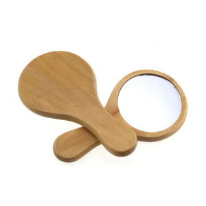 Wooden Mirror with Handle
