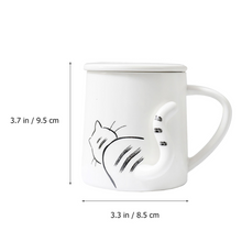 Load image into Gallery viewer, 360ml Ceramic Cat Pattern Coffee Mug
