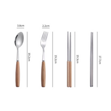 Load image into Gallery viewer, Wooden Handle Utensils with Case
