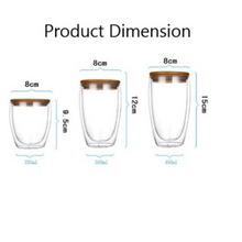 Load image into Gallery viewer, Double Walled Glass with Bamboo Lid
