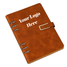 Load image into Gallery viewer, Leather Refillable Notebook loose-Leaf Binder Magnetic Buckle
