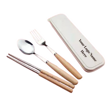 Load image into Gallery viewer, Wooden Handle Utensils with Case
