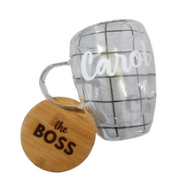 Load image into Gallery viewer, Double Walled Glass with Bamboo Lid
