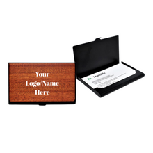 Load image into Gallery viewer, Wooden Aluminum Slim Type Card Holder 
