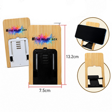 Load image into Gallery viewer, Heavy Duty Bamboo Swivel Gadget Stand for Phone &amp; Tablet

