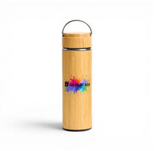 Load image into Gallery viewer, Bamboo Tumbler with Metal Handle

