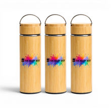 Load image into Gallery viewer, Bamboo Tumbler with Metal Handle

