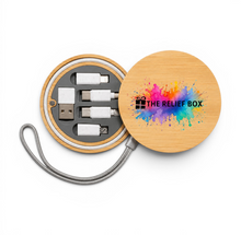Load image into Gallery viewer, Bamboo Charger Cable Set ( ROUND)
