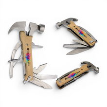 Load image into Gallery viewer, Bamboo Wood Multi Function 12in1 Multi Tool Hammer
