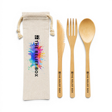 Load image into Gallery viewer, Bamboo Cutlery with Pouch
