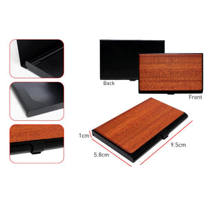 Wooden Aluminum Slim Type Card Holder 