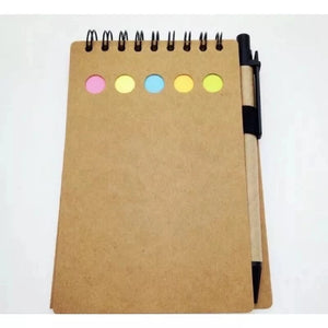 Notebook with Sticky-note and Pen