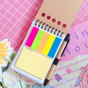 Notebook with Sticky-note and Pen