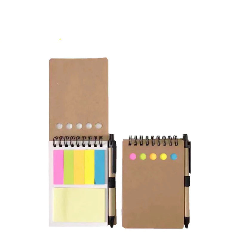 Notebook with Sticky-note and Pen