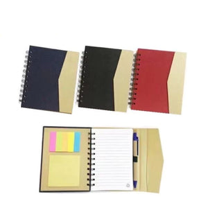 Notebook with Sticky-note and Pen