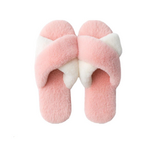 Load image into Gallery viewer, Japanese Style Fur Cross-open Slippers
